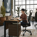 BDI Coda 3521 Ergonomic Task Chair with High-Performance Mesh Fabric (Black & Grey)