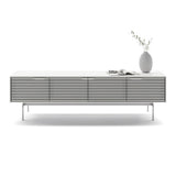 BDI Align 7473 Low 4-Door Cabinet with Console Base (Satin White)