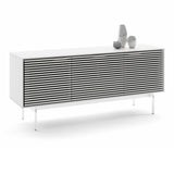 BDI Align 7477 3-door Cabinet with Console Base (Satin White)