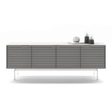 BDI Align 7479 4-Door Cabinet with Console Base (Satin White)