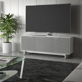 BDI Align 7477 3-Door Cabinet with Media Base (Satin White)