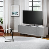 BDI Align 7479 4-Door Cabinet with Media Base (Satin White)