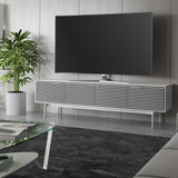 BDI Align 7473 Low 4-Door Cabinet with Console Base (Satin White)
