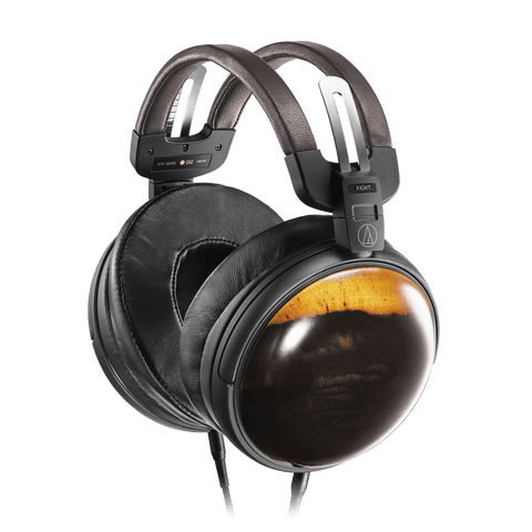 Audio-Technica ATH-AWKG Audiophile Closed Back Dynamic Wooden Headphones (Kurogaki Wood))