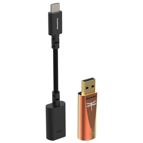 AudioQuest DragonFly Copper Bundle with DragonTail USB-A to USB-C Extender