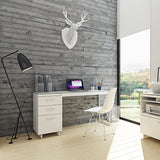 BDI CENTRO 6414 3-Drawer File Cabinet (White)
