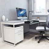 BDI Centro 6407 Mobile File Pedestal (Satin White)