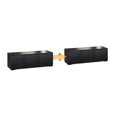 Salamander Chameleon Chicago 237 6-Bay AV Cabinet Bundle for 97″+ TVs (Black Oak)