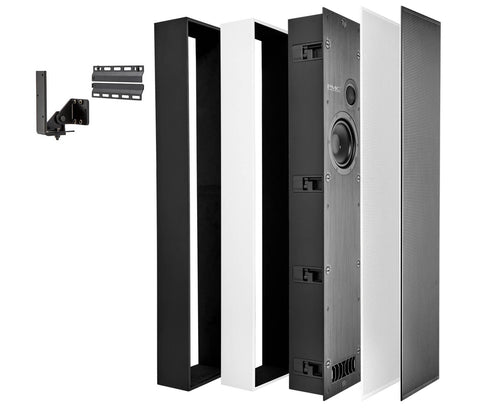 PMC Audio CI90 Slim In Wall Speaker (Black with White Grille)