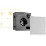 PMC Audio CI30 In Wall Speaker (Black with White Grille)