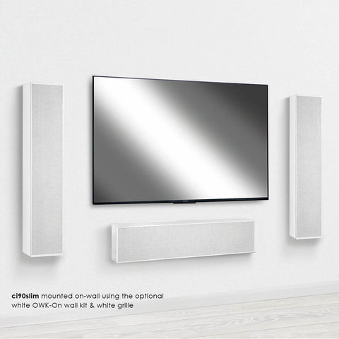 PMC Audio CI90 Slim In Wall Speaker (Black with White Grille)