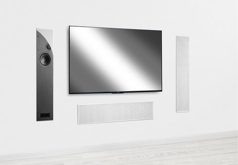 PMC Audio CI90 Slim In Wall Speaker (Black with White Grille)