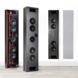 PMC Audio CI140 Sub On Wall (Black with White Grille)
