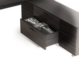BDI Corridor 6531 Modern Shaped L-Shaped Executive Desk (Charcoal Stained Ash)