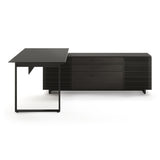BDI Corridor 6531 Modern Shaped L-Shaped Executive Desk (Charcoal Stained Ash)