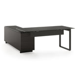 BDI Corridor 6531 Modern Shaped L-Shaped Executive Desk (Charcoal Stained Ash)