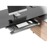 BDI Corridor 6531 Modern Shaped L-Shaped Executive Desk (Natural Walnut)