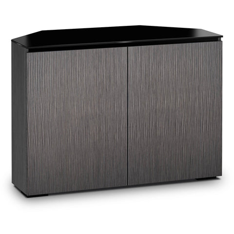 Salamander Designs Chameleon Collection Seattle 323 Twin Corner AV Cabinet (Gray Oak with Black Glass)