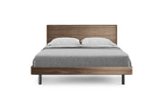 BDI Cross-LINQ 9129 Modern King Bed With Charging Stations (Natural Walnut)