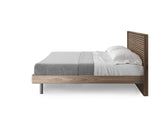 BDI Cross-LINQ 9129 Modern King Bed With Charging Stations (Natural Walnut)
