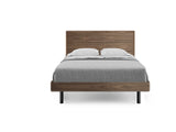 BDI Cross-LINQ 9127 Modern Queen Bed With Charging Stations (Natural Walnut)