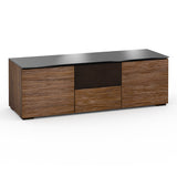 Salamander Designs Chameleon Collection Denver 236 Triple Speaker Integrated Cabinet (Deep Textured Medium Walnut with Black Glass Top)