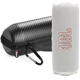 JBL FLIP 7 Waterproof Portable Speaker Bundle with gSport Carbon Fiber Case (White)