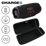 JBL CHARGE 6 Waterproof Portable Speaker Bundle with gSport Carbon Fiber Case (Black)