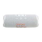 JBL FLIP 7 Waterproof Portable Speaker Bundle with gSport Carbon Fiber Case (White)