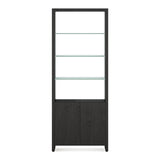 BDI Linea 5802 Expandable Modern Bookcase (Charcoal Stained Ash)