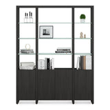 BDI Linea 3 Shelf 66" Wide Shelving System (Charcoal Stained Ash)