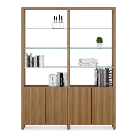 BDI Linea 580022 2 Shelf System 64" Wide (Natural Walnut)