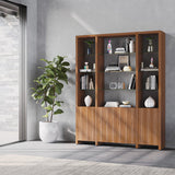 BDI Linea 3 Shelf 66" Wide Shelving System (Natural Walnut)