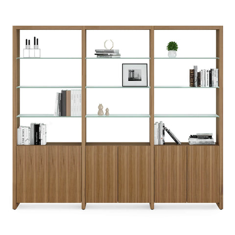 BDI Linea 580222 3 Shelf System 96" Wide (Natural Walnut)