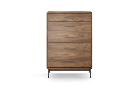 BDI LINQ 9185 5-Drawer Tall Modern Wardrobe Chest (Natural Wood)