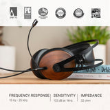 Meze Audio 99 Classics Walnut Black Headset with Boom Mic