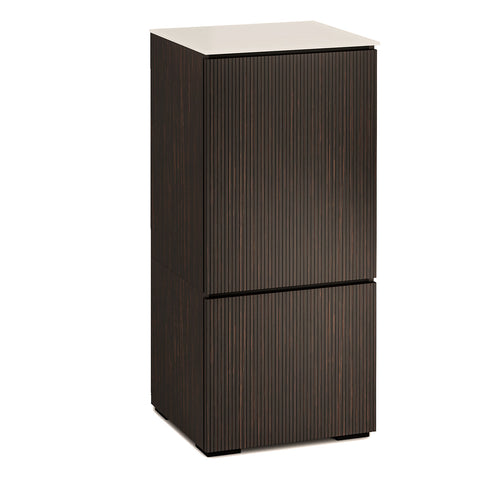 Salamander Designs Chameleon Collection Manhattan 517 AV Cabinet (Maro Ebony Doors and Sides, Matte Taupe Glass Top)