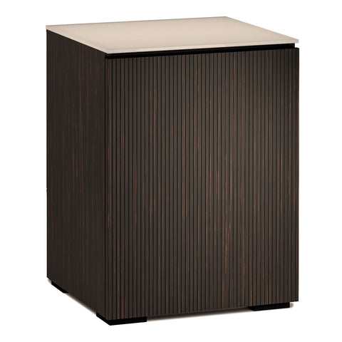Salamander Designs Chameleon Collection Manhattan 317 AV Cabinet (Maro Ebony Doors and Sides, Matte Taupe Glass Top