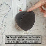 OC Acoustic Newport Plug-in Outlet Speaker with Bluetooth 5.1 and Built-in USB Type-A Charging Port - Set of 6 (Champagne/White and Charcoal/Black)