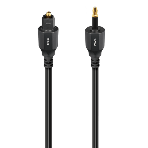 AudioQuest Pearl Optical > 3.5mm Mini M Toslink Fiber-Optic Cable (1x Male Toslink > 1x Male 3.5mm Mini, Single)