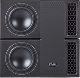 PMC Audio 8-2-XBD Configuration Twin Cabinet 3-Way Active Bookshelf Monitor Speakers - Pair (Black)