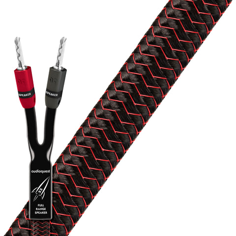 AudioQuest Rocket 33 Full-Range Speaker Cable With 300 Series Silver Banana Plugs - Pair (12 ft)