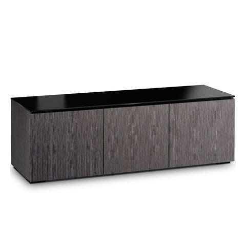Salamander Designs Chameleon Collection Seattle 237 Triple AV Cabinet (Gray Oak with Black Glass Top)