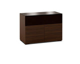 Salamander Chameleon Zurich 329 A/V Cabinet (Opium Brown Linear Textured w/ Black Glass top)