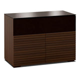 Salamander Chameleon Zurich 329 A/V Cabinet (Opium Brown Linear Textured w/ Black Glass top)