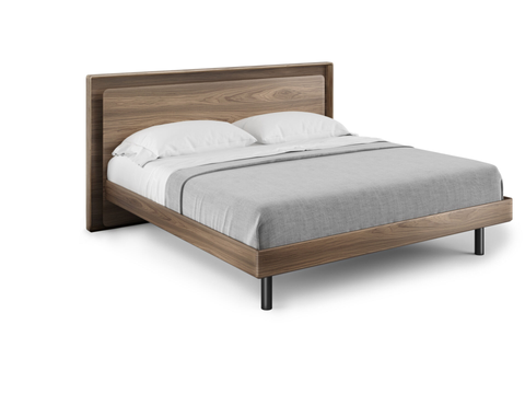 BDI Up-LINQ 9119 Modern King Bed With Charging Stations (Natural Walnut)
