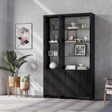 BDI Linea 580012 2 Shelf System 50" Wide (Charcoal Stained Ash)