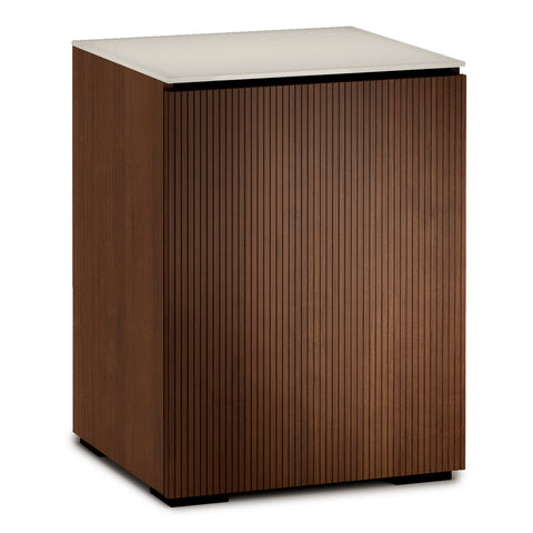 Salamander Designs Chameleon Collection Manhattan 317 AV Cabinet (Medium Walnut Doors and Sides, Matte Taupe Glass Top)