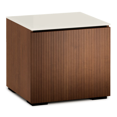 Salamander Designs Chameleon Collection Manhattan 217 Subwoofer Enclosure (Medium Walnut Doors and Matte Taupe Glass Top)