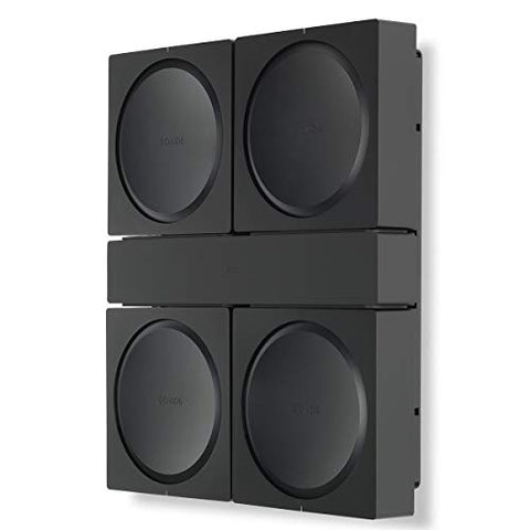 Flexson Wall Mount for 4 Sonos AMPs (Black)